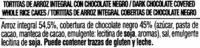 Tortitas De Arroz Con Chocolate Negro Ingredients