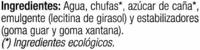 Horchata Ecolgica De Chufa Ingredients