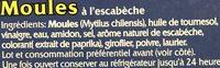 Mejillones Ingredients