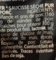 Saucisse Fuetec Recette Traditonnelle Ingredients