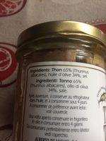 Emperatriz Filetti Tonno O. O. Vetro GR200 Ingredients