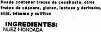 Nueces Mondadas Ingredients