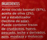 Arroz Basmati Ingredients