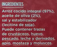 Arroz Integral Ingredients