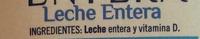 Leche Entera Ingredients
