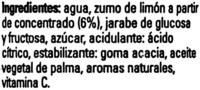 Refresco De Limn Sin Gas Ingredients