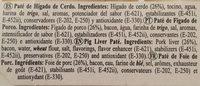 Pate Argal PALK-3 Ingredients