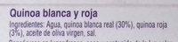 Quinoa Blanca Y Roja Ingredients
