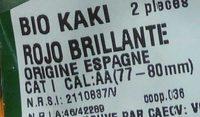 Kaki Rojo Brillante Bio Ingredients