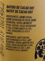 BATUT CACAOLAT CACAU AMPOLLA Ingredients