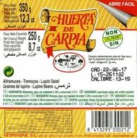 Altramuces Encurtidos Ingredients