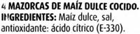 Maz Dulce Cocido En Mazorca Ingredients