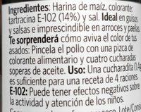 Carmencita Colorante Alimentario Ingredients