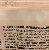 Palmiers Feuilletes ROCHEDIS Ingredients