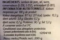 Serrano Chiffonnade Ingredients