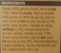 Cereals Farcits De Xoco Ingredients