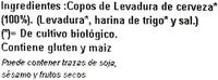 Levadura De Cerveza Ecolgica &quot;Ecocesta Productos Ecolgicos&quot; Ingredients