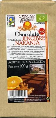 Chocolate Negro Con Jengibre Y Naranja 56% Cacao