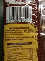 Anitin Panes Especiales Pipas Ingredients