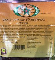 Viande De Boeuf Sche Halal CECINA Ingredients