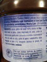 Crema Dark Cookie MaryLee Ingredients