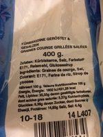 Graine De Courge Grillees Salees Ingredients