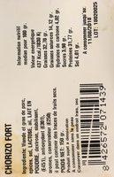 Chorizo Fort Ingredients