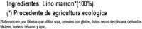 Lino Marrn Ecolgico &quot;Biogr&quot; Ingredients