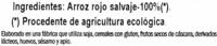 Arroz Salvaje Rojo Ingredients
