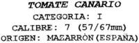 Tomates Tipo Canario Ingredients