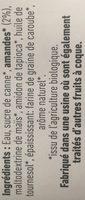 Lait D'amande Ingredients