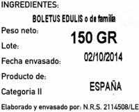 Boletus Edulis Ingredients