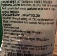 Graines De Tournesol Frites Peles Ingredients
