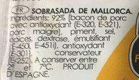 Sobrasada De Mallorca Ingredients