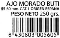Ajos "SuperSol" Morado Ingredients