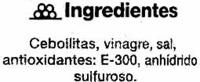 Cebollitas Encurtidas "SuperSol" Ingredients