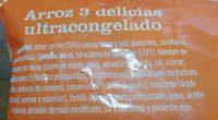 Arroz 3 Delicias Ultracongelado Ingredients