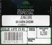 Jengibre Fresco Ingredients