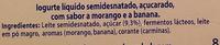 Yoggi Original Morango E Banana Ingredients