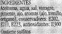 Aceitunas Verdes Partidas Aliadas "Roldn Aceitunas" Variedad Alorea De Mlaga Ingredients