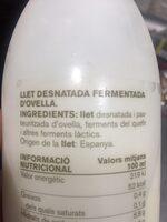 Quefir D'ovella Ingredients