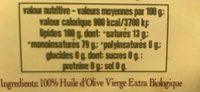 Huile Olive Luque Espagne Vigean Ingredients