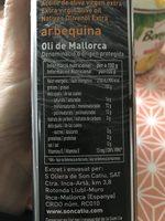 Son Catiu Arbequina Ingredients