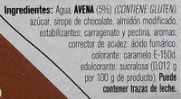 Postre De Avena Sabor Chocolate Ingredients