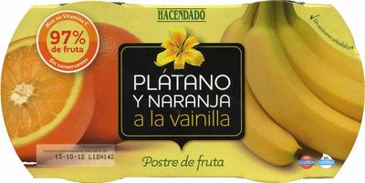 Postre De Fruta Pltano Y Naranja