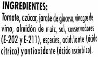 Salsa Ktchup &quot;Hacendado&quot; Ingredients