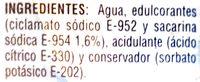 Ciclamato Y Sacarina Ingredients
