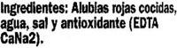 Alubias Rojas Cocidas En Conserva Ingredients
