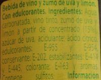 Tinto De Verano Sabor Limn Ingredients