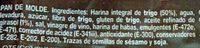 Pan De Molde Integral Ingredients